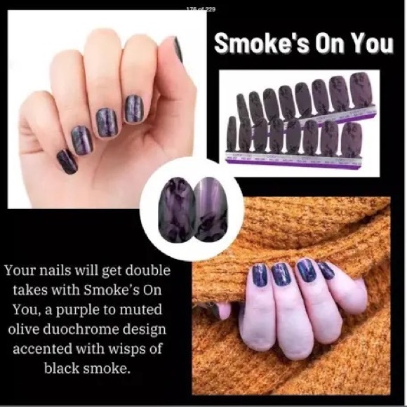 🌸Sale:3/$30🌸 Color Street Nail Polish Strips. Shade: Smoke’s on You. NWT. - Picture 2 of 2